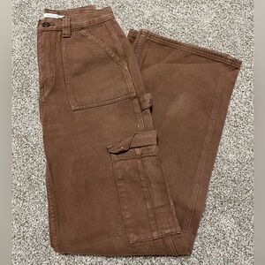 Pacsun Women’s Brown High-waisted Cargo Flare Pants